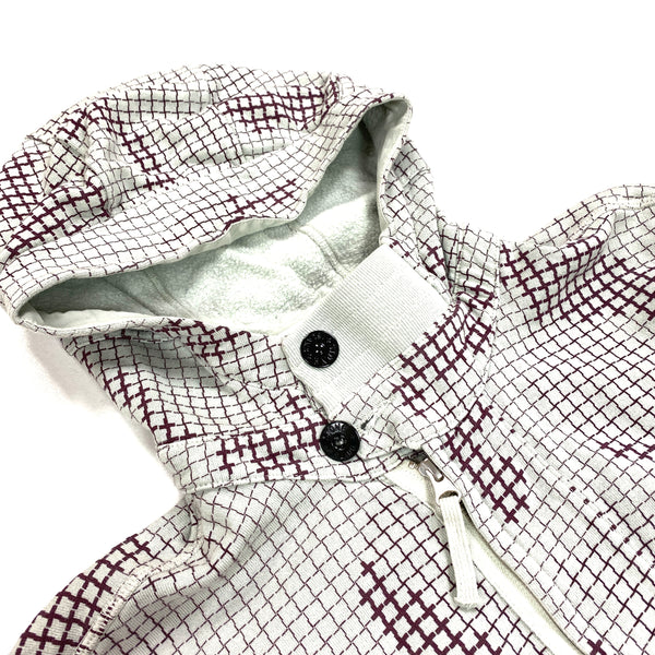 Stone Island Grid Check Pullover Cotton Hoodie