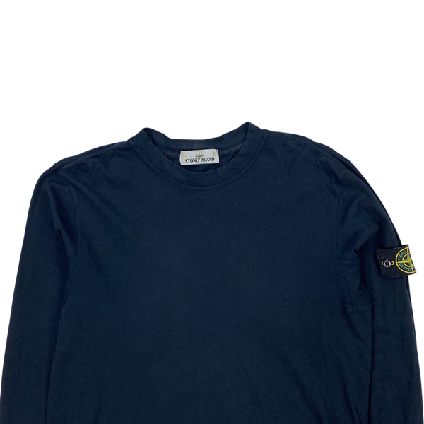 Stone Island Navy Cotton Longsleeve Top