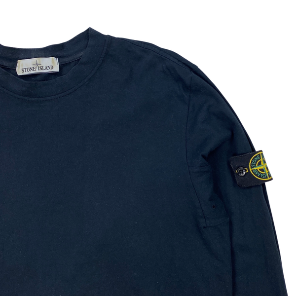 Stone Island Navy Cotton Longsleeve Top