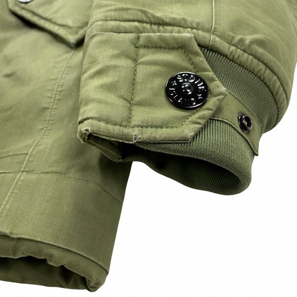 Stone Island Olive Green 3L Performance Cotton Primaloft Jacket
