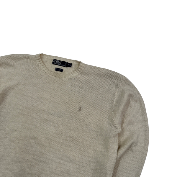 Ralph Lauren Cream Knit Crewneck Jumper