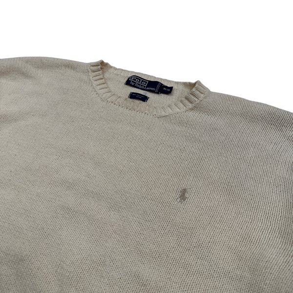 Ralph Lauren Cream Knit Crewneck Jumper