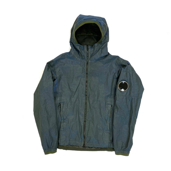 CP Company Blue Prismatic Prism Hooded Jacket