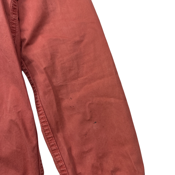Stone Island 2019 Brick Red Cotton Zipped Overshirt - Small