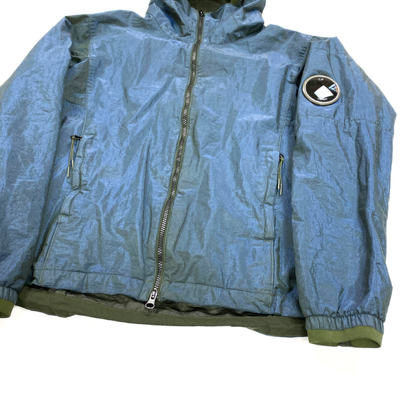 CP Company Blue Prismatic Prism Hooded Jacket