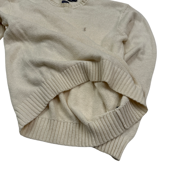 Ralph Lauren Cream Knit Crewneck Jumper