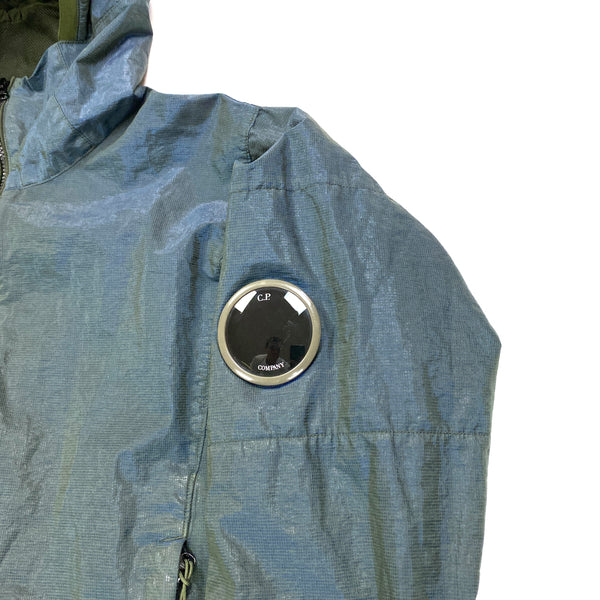 CP Company Blue Prismatic Prism Hooded Jacket