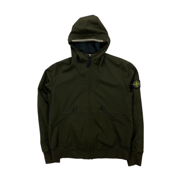 Stone Island 2011 Khaki Green Fleece Lined Soft Shell R Jacket