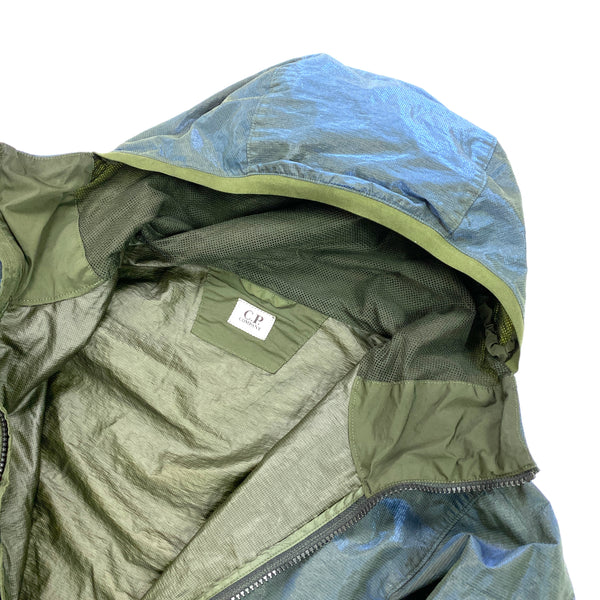 CP Company Blue Prismatic Prism Hooded Jacket