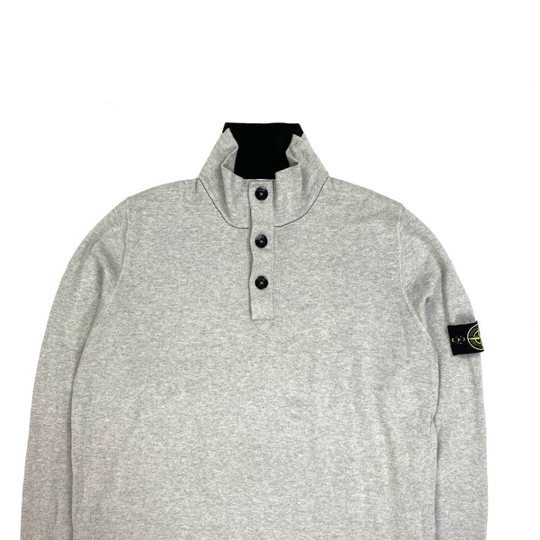 Stone Island Light Grey High Neck Pullover Jumper
