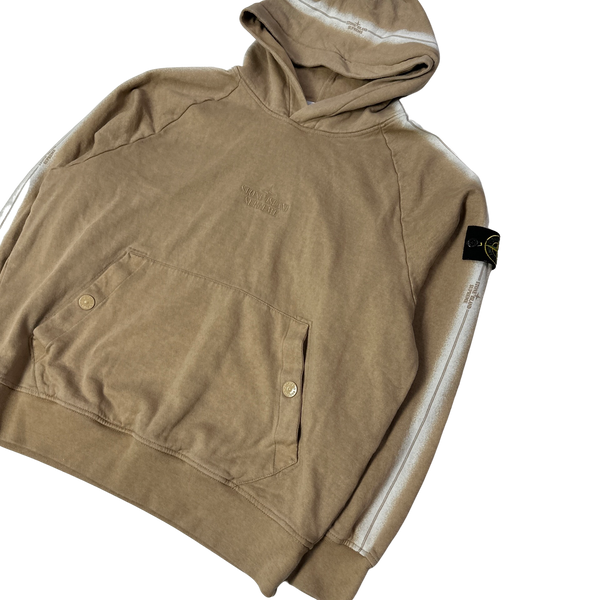 Stone Island x Supreme 2022 Beige Pullover Hoodie