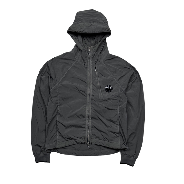 CP Company Grey Nycra Stretch Zipped Jacket - Large