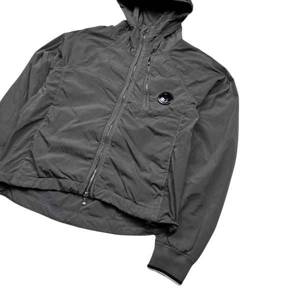 CP Company Grey Nycra Stretch Zipped Jacket - Large