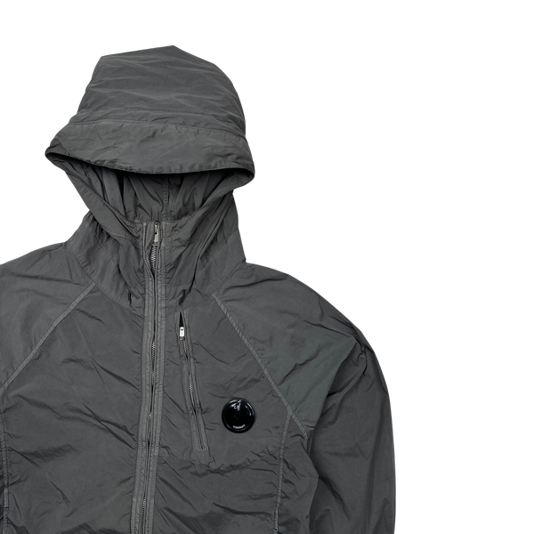 CP Company Grey Nycra Stretch Zipped Jacket - Large