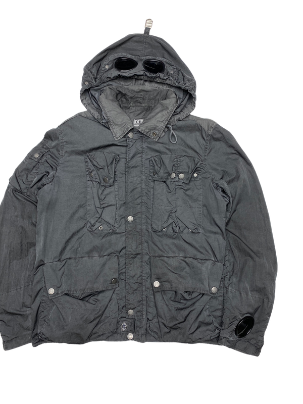 CP Company Grey Shimmer Multi Pocket Mille Goggle Jacket