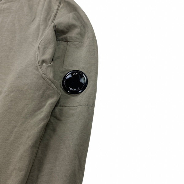 CP Company Olive Cotton Lens Viewer Crewneck