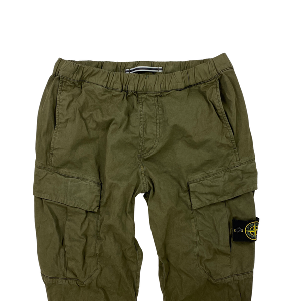 Stone Island Olive Cargo Regular Tapered Cargos
