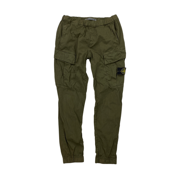 Stone Island Olive Cargo Regular Tapered Cargos
