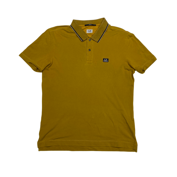 CP Company Mustard Yellow Cotton Polo Shirt