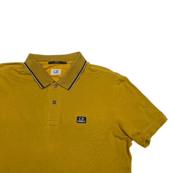 CP Company Mustard Yellow Cotton Polo Shirt