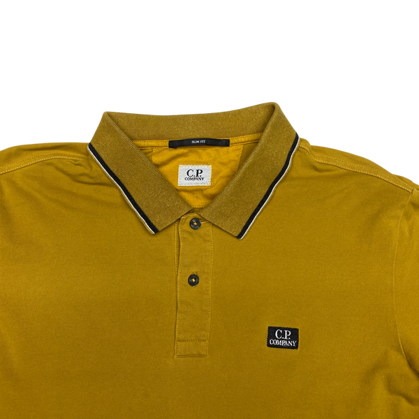 CP Company Mustard Yellow Cotton Polo Shirt