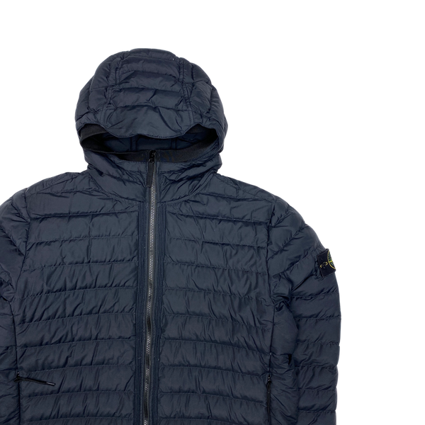 Stone Island 2021 Navy 0-Cotton R Nylon Tela Puffer Jacket