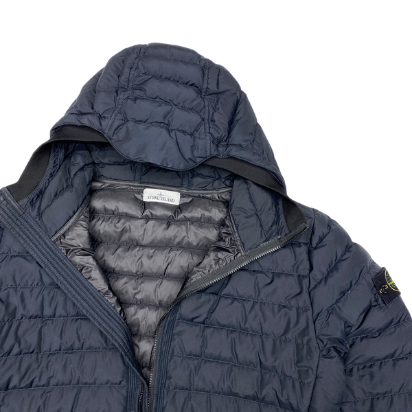 Stone Island 2021 Navy 0-Cotton R Nylon Tela Puffer Jacket
