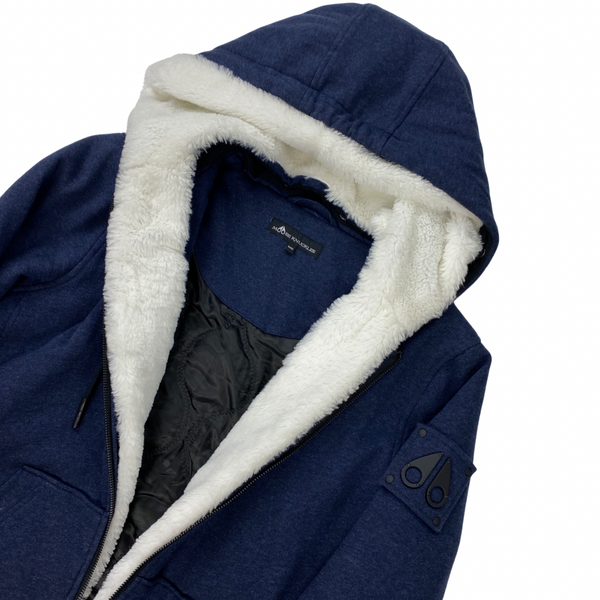 Moose Knuckles Navy Bunny Hoodie Jacket