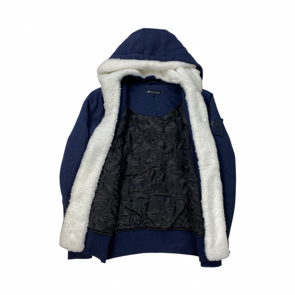 Moose Knuckles Navy Bunny Hoodie Jacket
