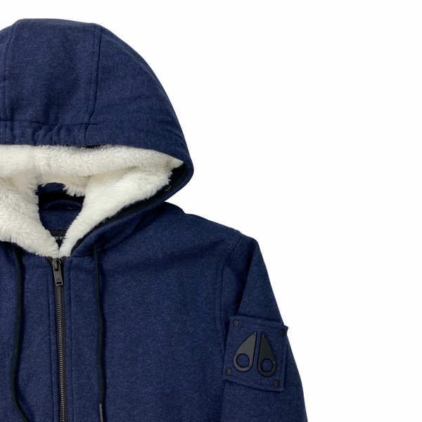 Moose Knuckles Navy Bunny Hoodie Jacket