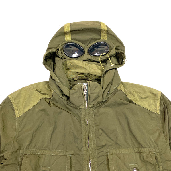 CP Company Khaki Multi Pocket Shimmer Goggle Jacket