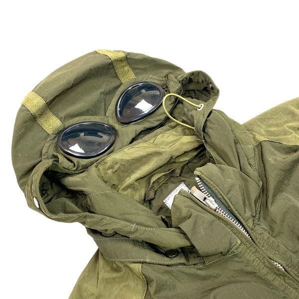 CP Company Khaki Multi Pocket Shimmer Goggle Jacket