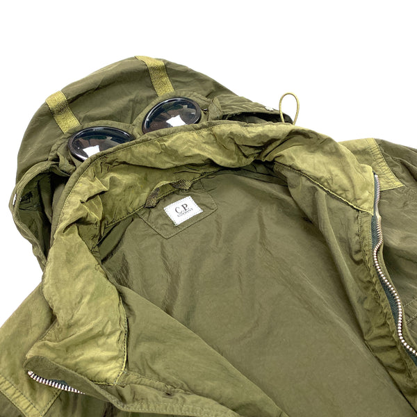 CP Company Khaki Multi Pocket Shimmer Goggle Jacket