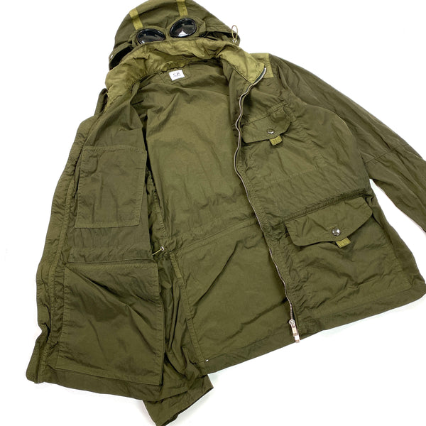 CP Company Khaki Multi Pocket Shimmer Goggle Jacket