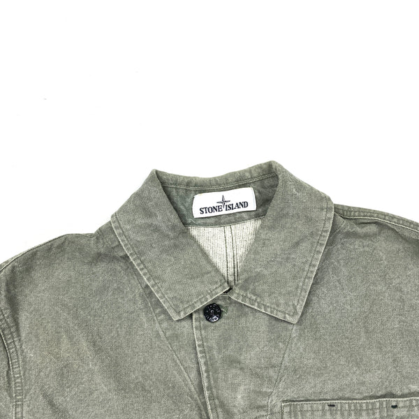 Stone Island Olive Panama Placcata Jacket