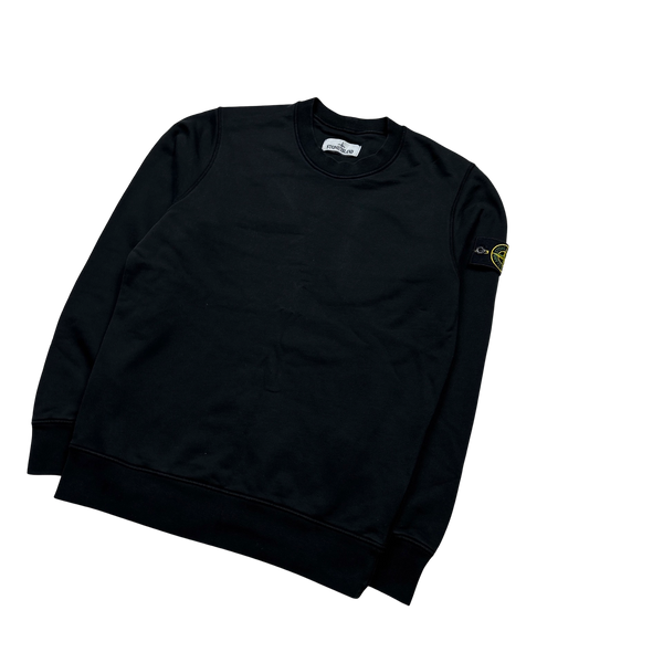Stone Island 2020 Black Cotton Crewneck Sweatshirt - Small