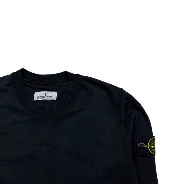 Stone Island 2020 Black Cotton Crewneck Sweatshirt - Small