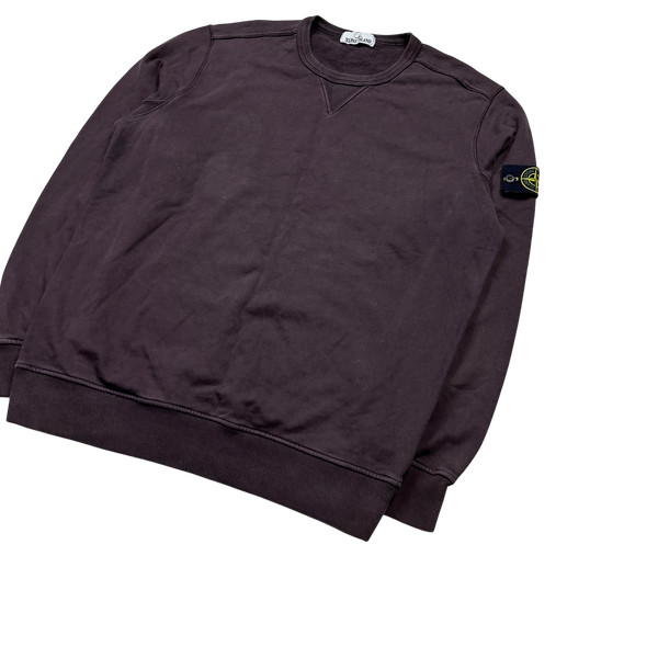 Stone Island 2018 Plum Cotton Crewneck Sweatshirt - XL