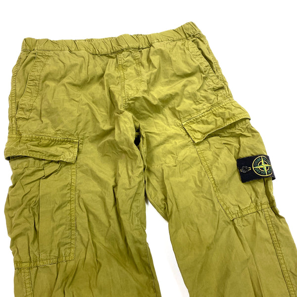 Stone Island Olive Green Tapered Cargo Trousers