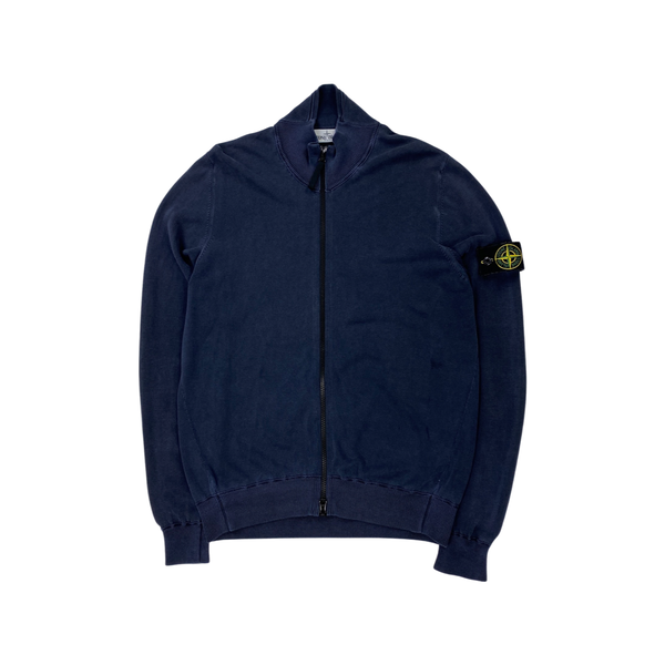 Stone Island Navy Cotton High Neck Jumper