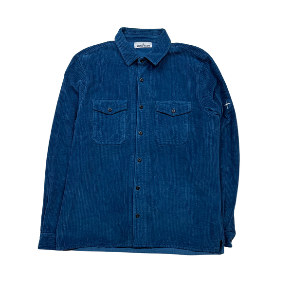 Stone Island AW2020 Blue Jumbo Cord Shirt - XL