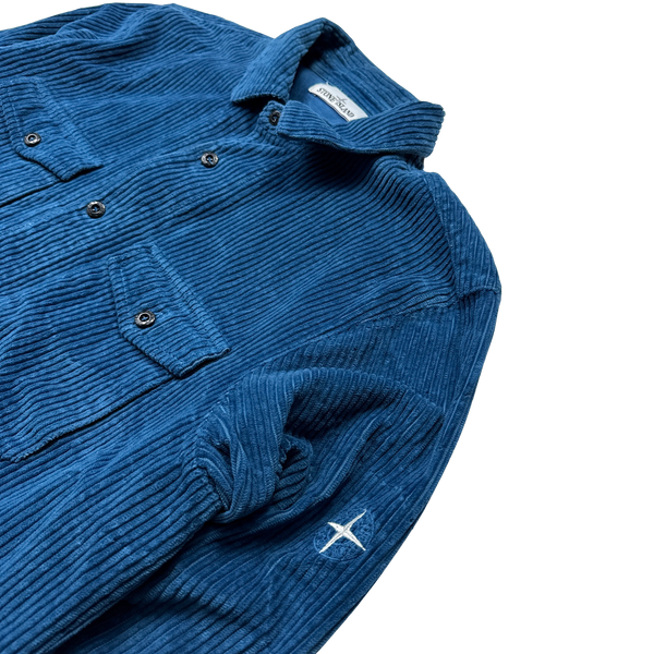 Stone Island AW2020 Blue Jumbo Cord Shirt - XL