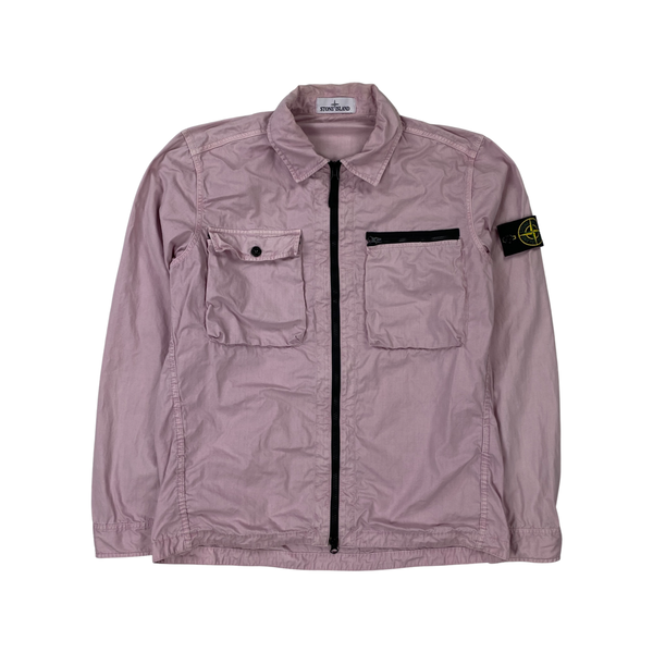 Stone Island Pink Cotton Zipped Overshirt