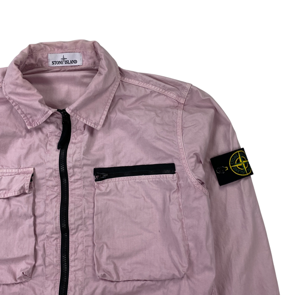 Stone Island Pink Cotton Zipped Overshirt