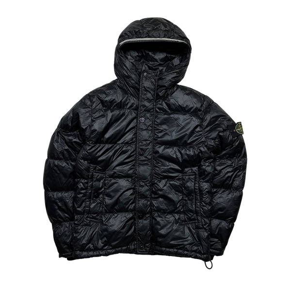 Stone Island 2013 Black Garment Dyed Puffer Jacket - Medium