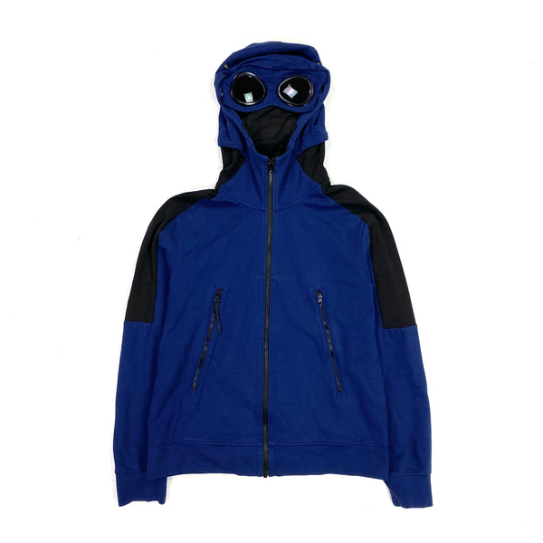 CP Company Blue & Black T Track Goggle Hoodie