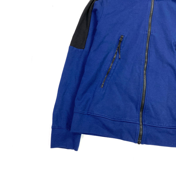 CP Company Blue & Black T Track Goggle Hoodie