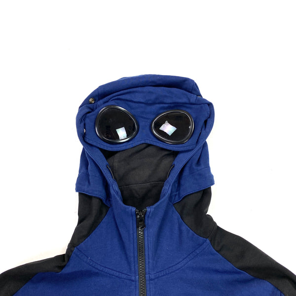 CP Company Blue & Black T Track Goggle Hoodie