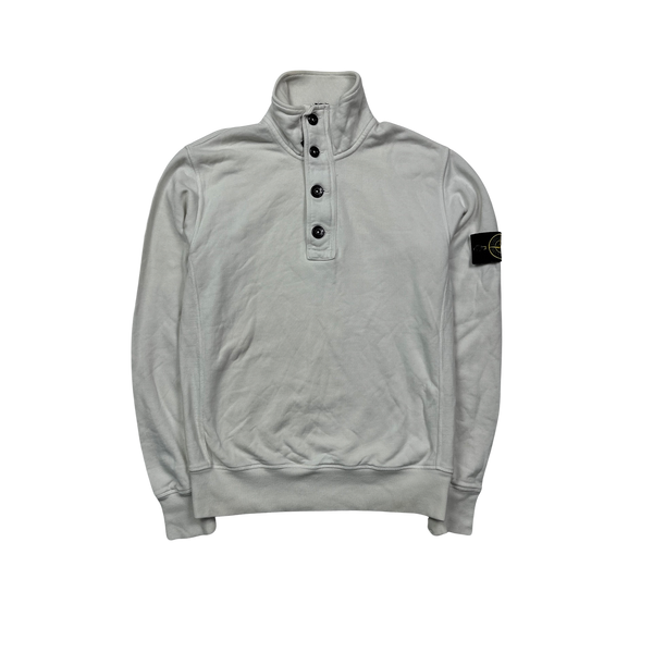 Stone Island 2013 White Thick Cotton Pullover Jumper - Small