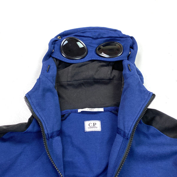 CP Company Blue & Black T Track Goggle Hoodie